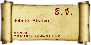 Bobrik Vivien névjegykártya